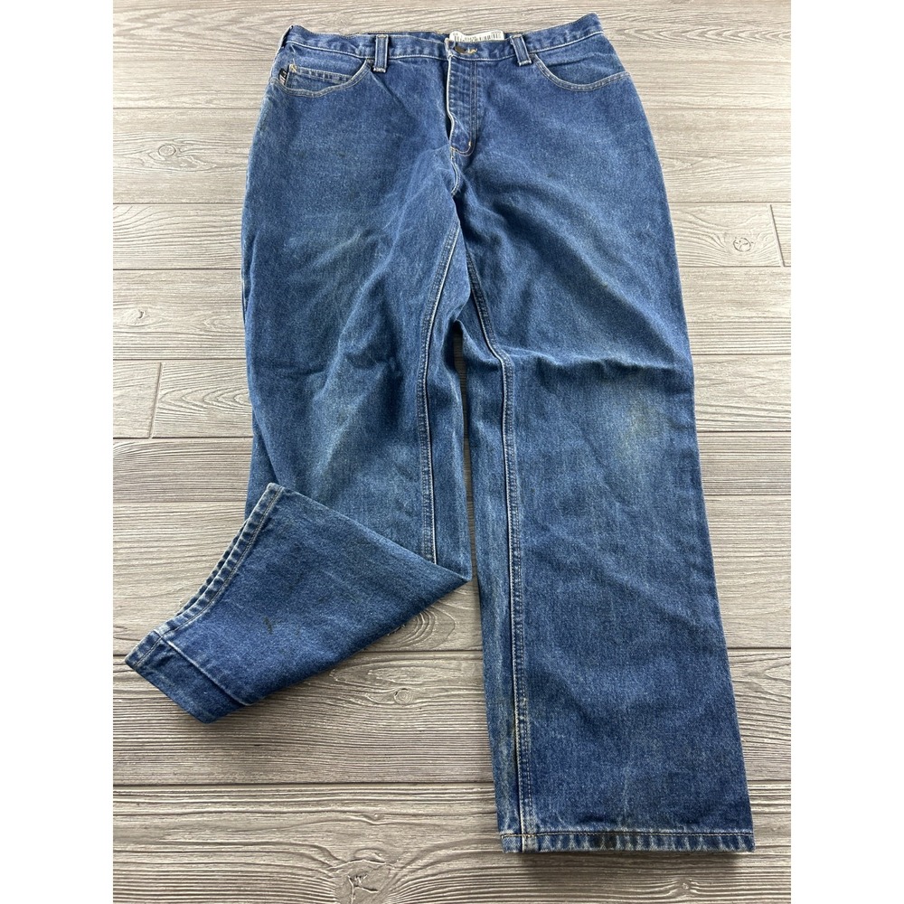 Carhartt Fr Men’s Work Blue Jeans 33X30 280-83 Dark Wash Denim Carpenter